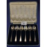 Cased set of Jubilee silver, 1935, British hallmarked silver teaspoons, including London,