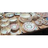 Three trays of Bridgewater Pottery, tea and dinnerware items on a cream ground with pigs,