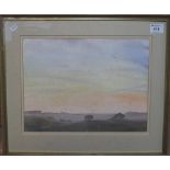 Alastair Paterson, landscape, watercolours, framed and glazed.
