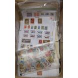 All World collection of stamps on various pages and off paper selection in packet, many hundreds.