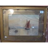 British School, early 20th Century, 'Return of the Fleet', watercolours, signed and dated: 1911.