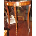Reproduction mahogany 'D' ended console or side table.