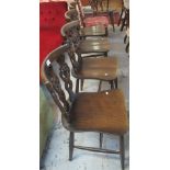 Set of four Ercol kitchen chairs.