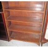 Early 20th Century oak four section open bookcase.