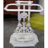 Victorian cast iron, painted Coalbrookdale style umbrella or stick stand.