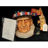 Royal Doulton bone china 'Character Jug of the Year, 2010, Beefeater', D7299,