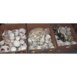Three boxes of assorted china to include: various teaware including Royal Grafton 'Mayfair';