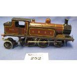 00 gauge hand painted, die cast locomotive steam engine, the side panels marked: L.B.S.C.