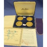 Boxed set of the Churchill Medals struck in 24ct gold on sterling silver, number set: 449,