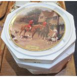 Four hunting scene Royal Doulton collectors plates.