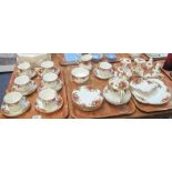 Three trays of Royal Albert bone china 'Old Country Roses' teaware and other items,
