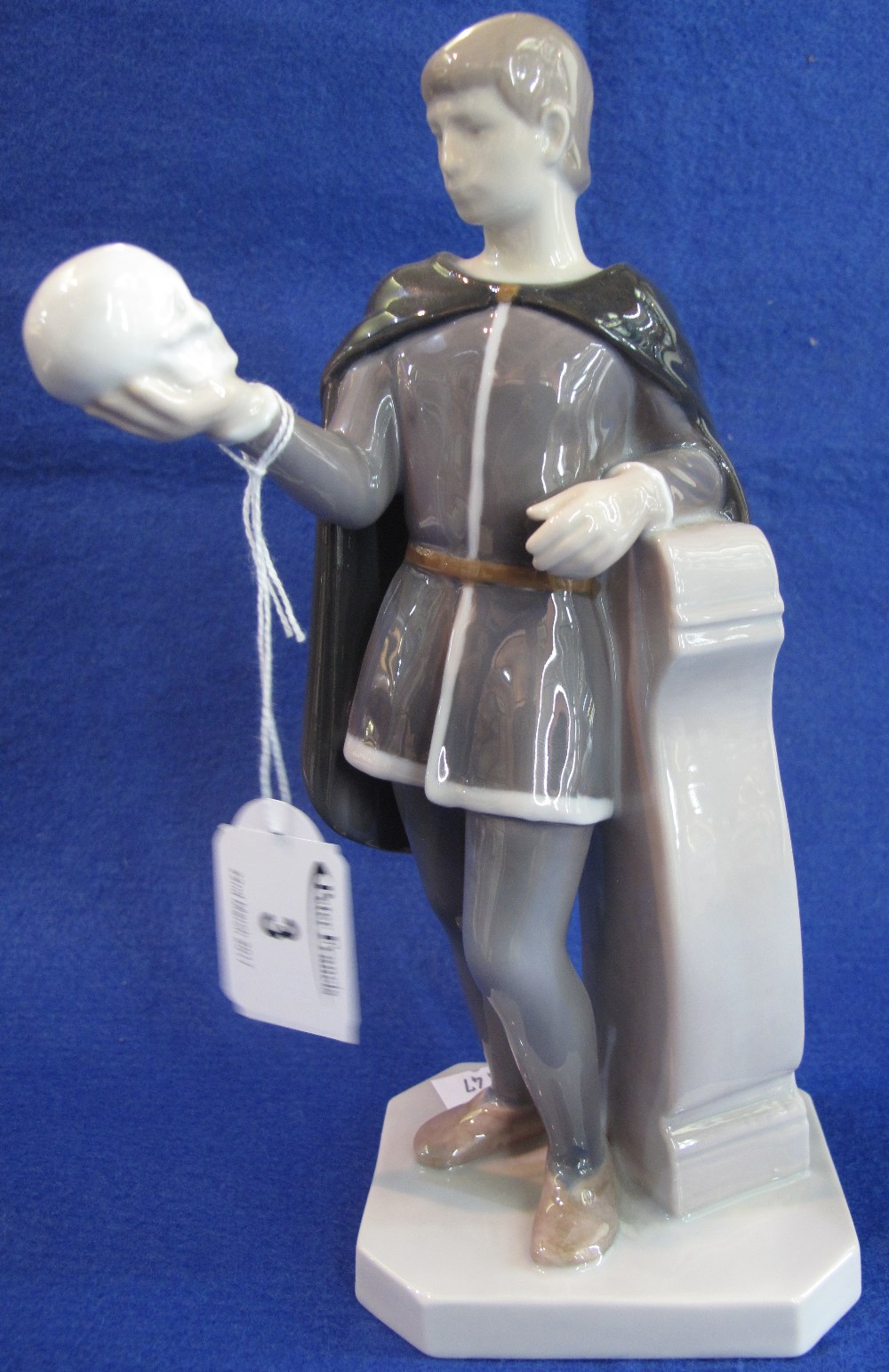 B & G Copenhagen porcelain figure of Hamlet, "Alas poor Yorick...