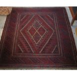 Tribal geometric Gazak rug. 114 x 123cm.