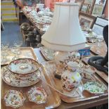 Two trays of Masons Ironstone 'Brown Velvet' items to include: pin dishes; pedestal bowl;