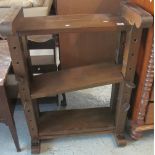 Oak open bookcase.