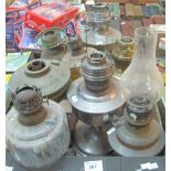 Tray of assorted single and other oil burners, various.