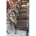 Set of four Victorian mahogany balloon back chairs.