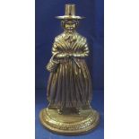 Brass companion stand in the shape of a Welsh lady. (B.P. 24% incl.