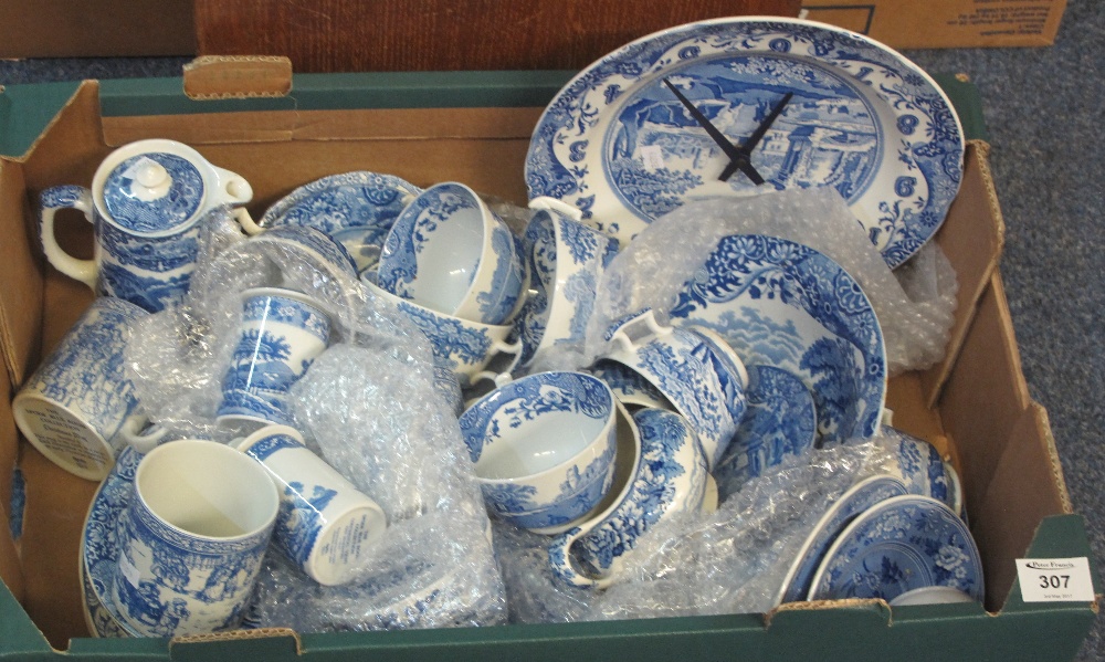 Tray of various 'The Spode Blue Room' Collection and Spode 'Italian' design items to include: wall