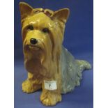 Beswick Pottery fireside figure of a Yorkshire Terrier, impressed marks to base with number 2377.