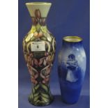 Modern Moorcroft Art Pottery, tube lined, baluster shaped vase,