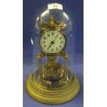 20th Century brass hundred day perpetual motion dome clock. (B.P. 24% incl.