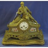 19th Century French Ormolu figural mantel clock,