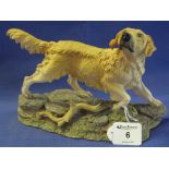 'John Beswick Studio Sculptures' the Countryside Series study of a Golden Retriever. Label to base.