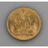 EDWARD VII 1908 GOLD SOVEREIGN, Perth Mint. (B.P. 24% incl. VAT) CONDITION REPORT: Wear surface