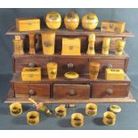 LARGE COLLECTION OF MAUCHLINE WARE TREEN COLLECTABLE ITEMS, to include: Brighton Beach from the West