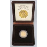 1981 GOLD PROOF SOVEREIGN in original velvet lined box with certificate. (B.P. 24% incl. VAT)