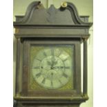 18TH CENTURY THREE TRAIN OAK LONG CASE CLOCK, face marked: 'Thomas Lister of Halifax', the case with