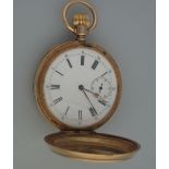 SWISS MERMOD FRERES FULL HUNTER POCKET WATCH with enamelled face,