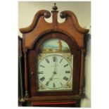 EARLY 19TH CENTURY WELSH OAK 30 HOUR LONG CASE CLOCK, marked: John Jones of Aberystwith [sic],