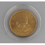 SOUTH AFRICAN 1974 KRUGGERAND marked 1 ounce fine gold. (B.P. 24% incl. VAT) CONDITION REPORT: