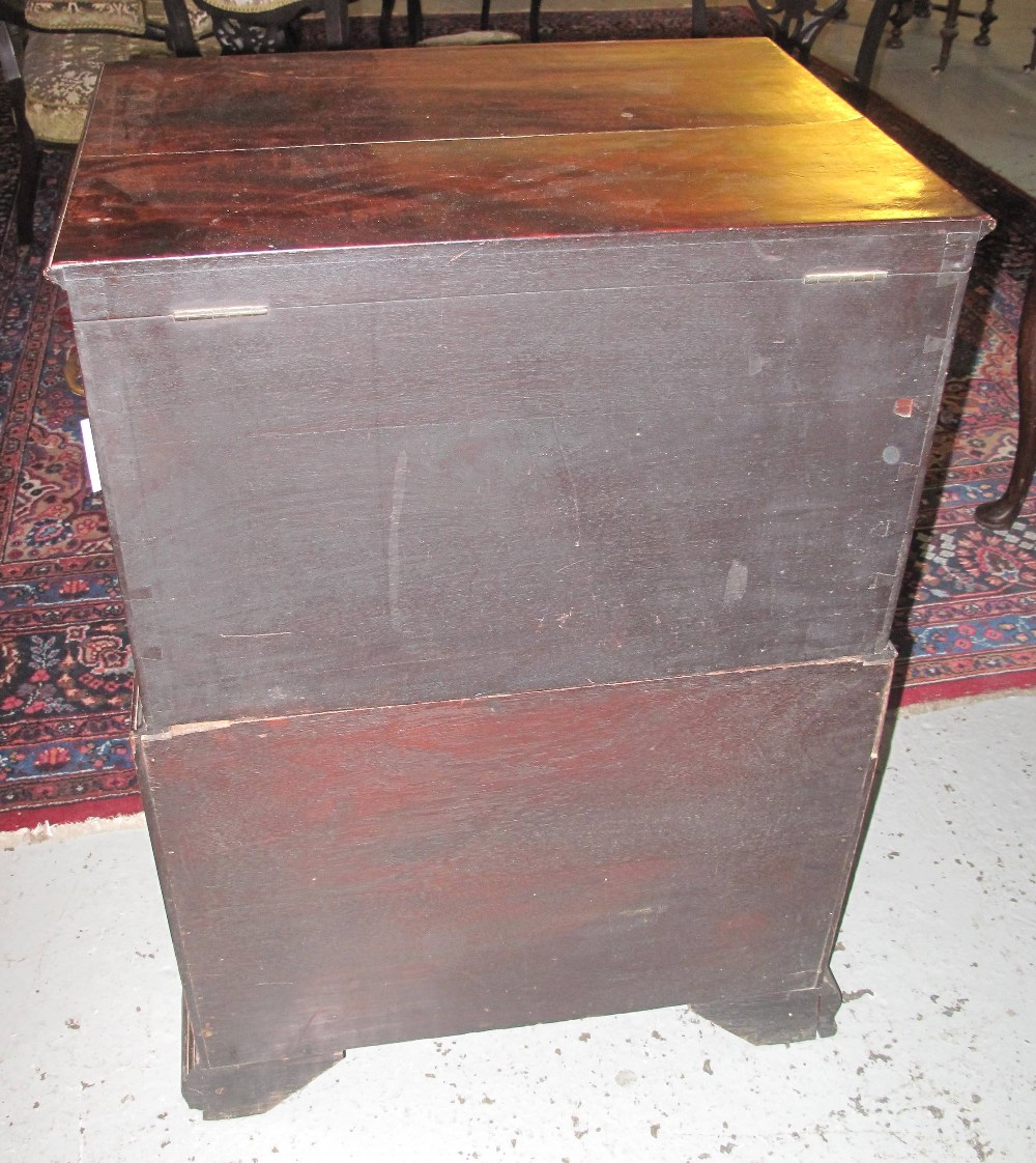 18TH CENTURY MAHOGANY TWO STAGE CHEST UPON CUPBOARD, - Image 3 of 11