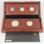 THE SOVEREIGN 2015 FIVE COIN, GOLD PROOF SET,