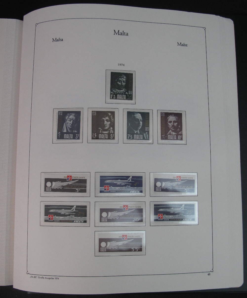 POSTAGE STAMPS: MALTA MINT AND USED COLLECTION, 1860 TO 2010, in three green KABE albums, with Queen