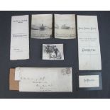 TWO RARE HAND ANNOTATED SMALL BLACK AND WHITE PHOTOGRAPHS OF THE 'SS TITANIC',