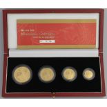 2002 GOLD PROOF BRITANNIA COIN COLLECTION, no. 216, comprising: £10 coin; £25 coin; £50 coin and £