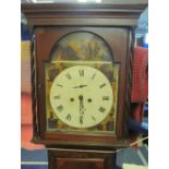 EARLY 19TH CENTURY MAHOGANY EIGHT DAY LONG CASE CLOCK,