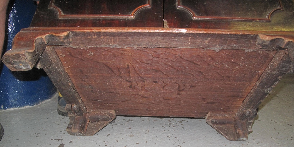 18TH CENTURY MAHOGANY TWO STAGE CHEST UPON CUPBOARD, - Image 8 of 11
