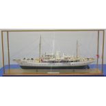 WELL MADE SCALE MODEL OF THE TRADITIONAL LUXURY STEAM/DIESEL YACHT 'LADY MARGARET', a model based on