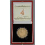 MILLENNIUM £5 GOLD PROOF CROWN, no. 1258/2500, in original fitted case with certificate of