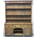 EARLY 19TH CENTURY WELSH OAK DOG KENNEL DRESSER,