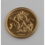 ELIZABETH II GOLD SOVEREIGN dated: 2003. (B.P. 24% incl. VAT) CONDITION REPORT: Very good overall,