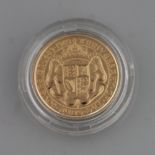 500TH ANNIVERSARY OF THE GOLD SOVEREIGN COIN, 1489-1989. (B.P. 24% incl. VAT) CONDITION REPORT: