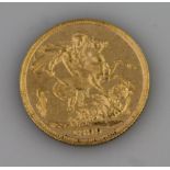 VICTORIA 1899 GOLD SOVEREIGN, veiled head. (B.P. 24% incl. VAT) CONDITION REPORT: Surface wear,