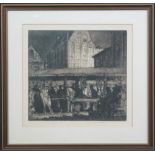 SIR FRANK BRANGWYN, R.A., R.W.S., (British, 1867 - 1956), 'The Meat Market, Bruges', original