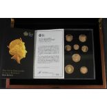 2015 UK GOLD PROOF CIRCULATING COINAGE COIN SET, comprising: 1p; 2p; 5p; 10p; 20p; 50p; £1 and £2